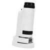 Handheld Microscope for Kids 60 to 180X Portable Handheld Microscope Magnifying Glass with LED Light 4 Specimens for Educational Science Tool White