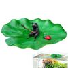 Cat Fishing Aquarium Model Decoration Cat Fishing On Floating Lily Pad Betta Fish Tank Decor Model For Garden Pond Fish Tank