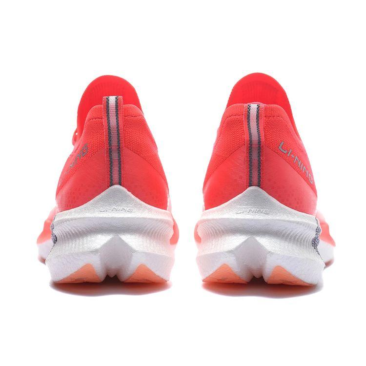 Li Ning Fei Dian Challenger Cushioning Wear Resistant Breathable Low Top Running Shoes Men sneaker Fluorescent-Red ARMS013-1