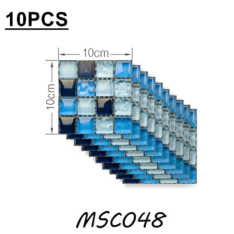 

10см*10см/10шт 3D Мозаичная Самоклеящаяся Плитка Толстые Водонепроницаемые Обои Наклейки на Пол Сделай Сам Дом Кухня Ванная Декор MSC048