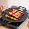 Grilling Pan Medical Stone Coating Frying Pan Non-Stick Baking Tray with Handle for Indoor Or Outdoor Grilling