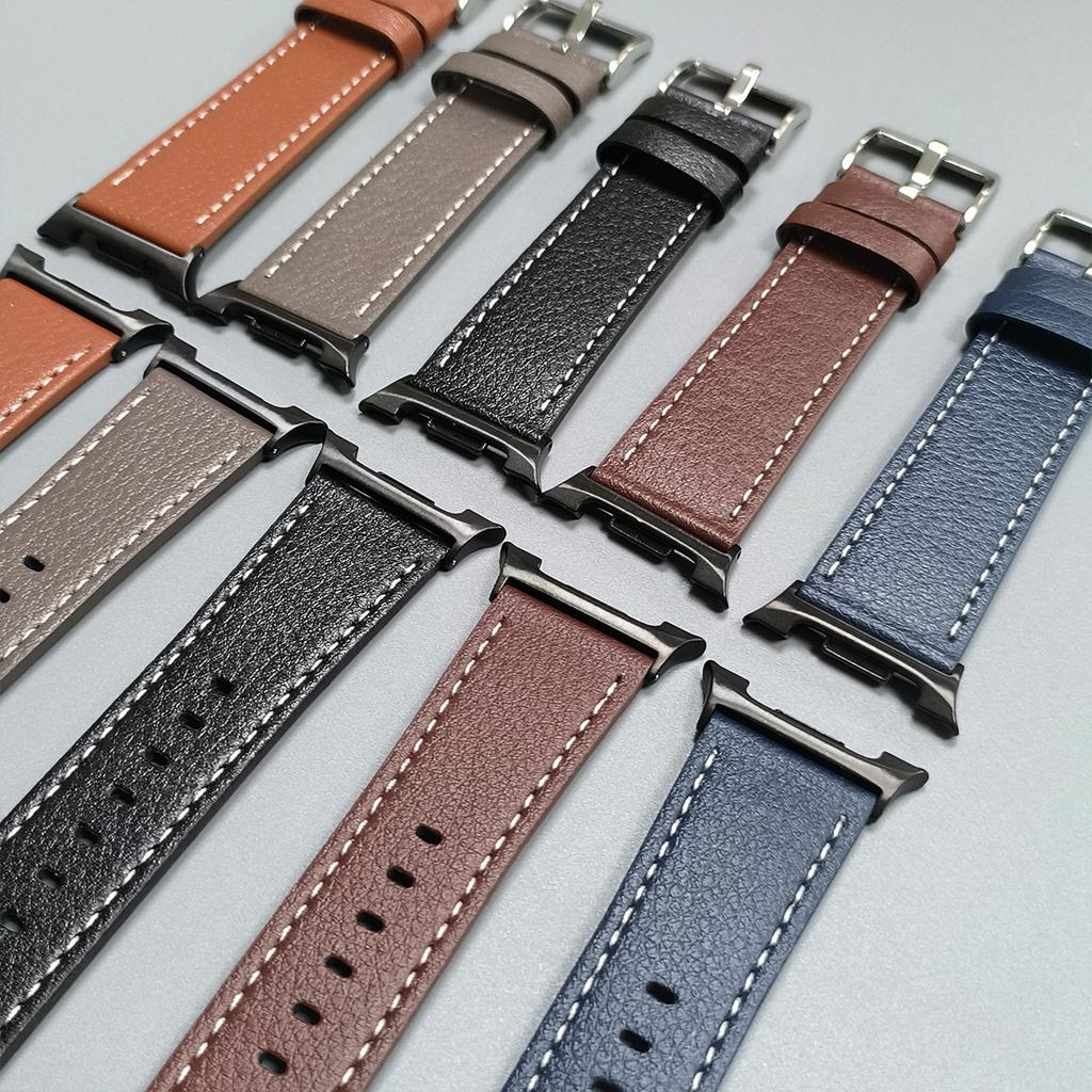Kožený řemínek na hodinky pro Samsung Galaxy Watch 8/Watch 8 Classic 40mm 44mm 46mm Náramek Correa Ležérní náramek pro Samsung