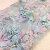 New Multi-color 3D Butterfly Embroidered Lace Fabric Suitable for Wedding Dresses Formal Gowns and Designer Clothing Fabrics