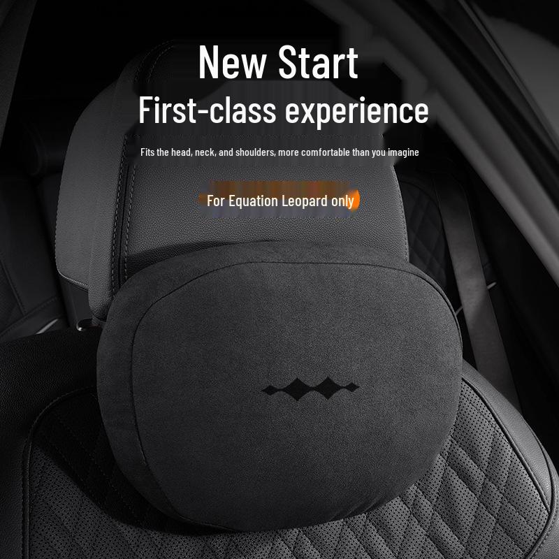 Leopard 5 & 8 Neck & Lumbar Support Cushion - Yacht Velvet Headrest for Car Interior Comfort & Style