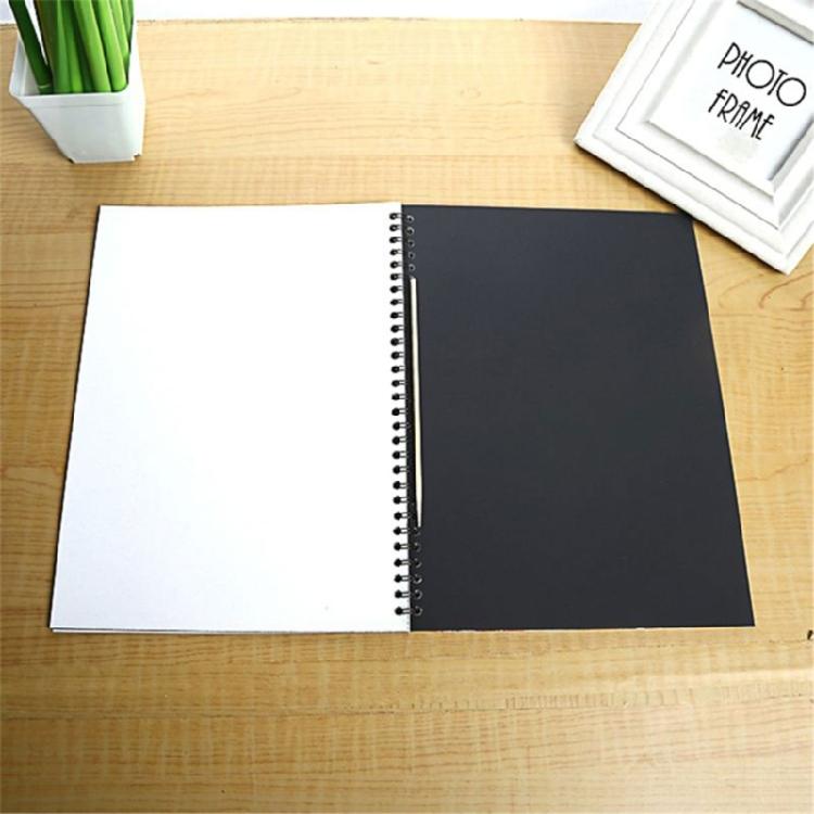 Portable Scratch Drawing Book Built in Colorful Pattern Twin Coil Binding Doodling Book for Children Adult Art Drawing