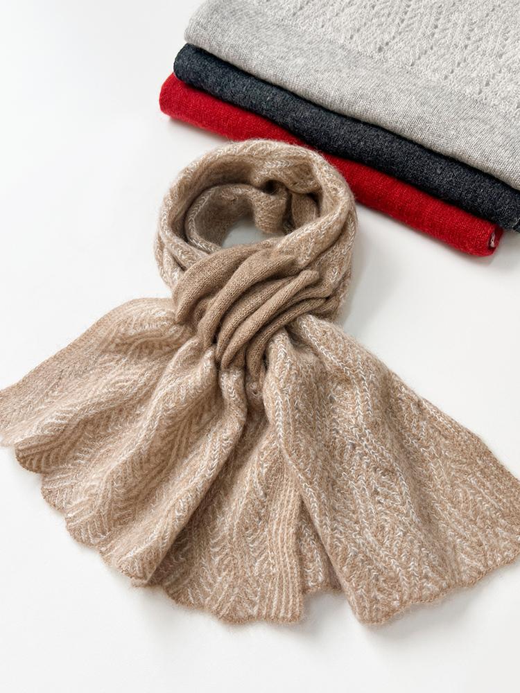 100 Baby Cashmere Super Soft Neck Ring Scarf Knitted Women Neck Warmer Small Scarves Snood Autumn Winter Cowl Pure Cashmere Acc