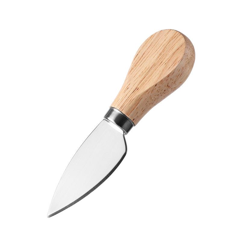 

Бытовые ножи из нержавеющей стали для сыра и масла с деревянной ручкой, нож для нарезки сыра, лопатка, вилка, кухонный инструмент для выпечки и приготовления пищи