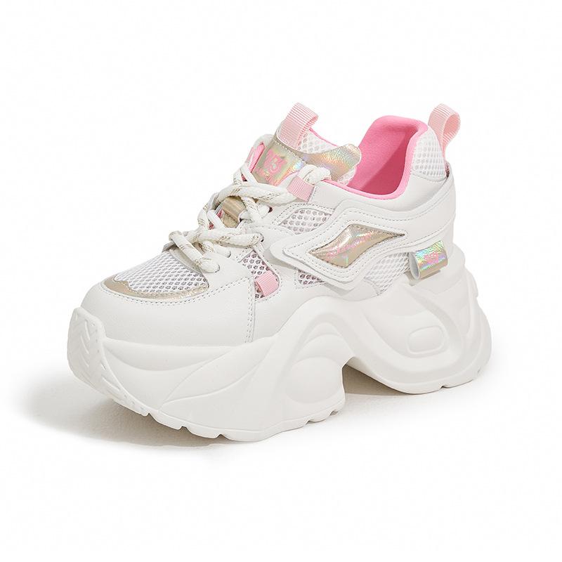 Dad Shoes Women's Summer 2025 New Fashion Versatile Mesh Sports Casual Shoes Thick-soled Women's Shoes