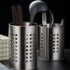 Stainless Steel Kitchen Gadgets Tableware Chopsticks Knife Fork Scissors Clip Hollowed Out Drain Storage Container