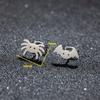Cartoon Spider And Web Stainless Steel Stud Earrings For Women Punk Black Animal Bat Piercing Earings Halloween Party Gifts