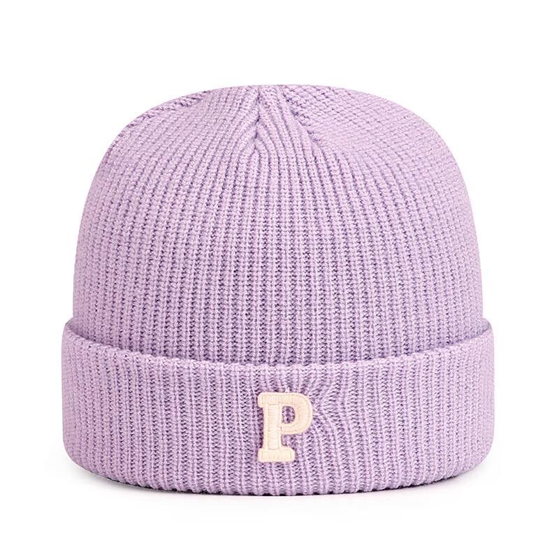 ZHENYUEQI P-Letter Cashmere-Blend Knit Beanie