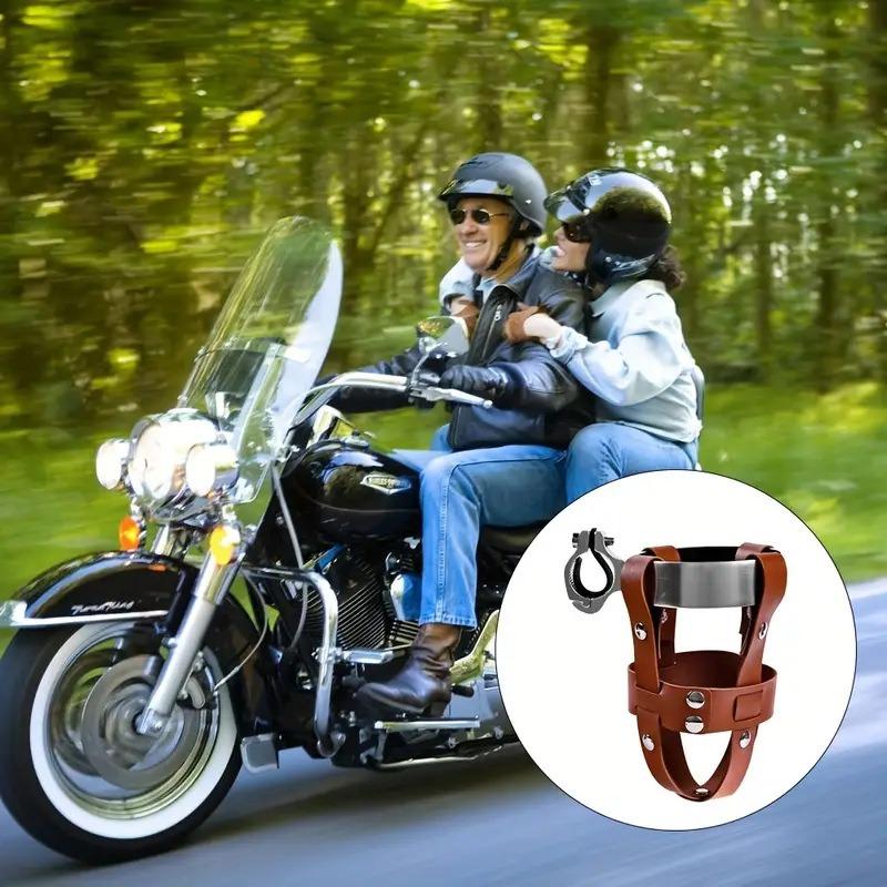 1 Stück Outdoor Leder Fahrrad Wasserflaschenhalter, Elektroauto Milchtee Getränkekesselhalter, Verstellbarer Universeller Wasserbecherhalter