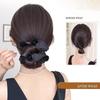 Synthetic Black Large Intestine Hair Ring Bun Head Wig Fashionable and Elegant Ladies Flower Bud Head Wig Hair Accessories
