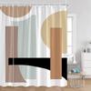 Abstract Geometrics Shower Curtains Mid-Century Nordic Minimalist Bathroom Decortaions Modern Polyester Bath Curtain With Hooks