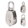 Marine Pulley Stainless Steel Lifting Single Pulley Block Wire Rope Hanging Towing Wheel for Sailboa
