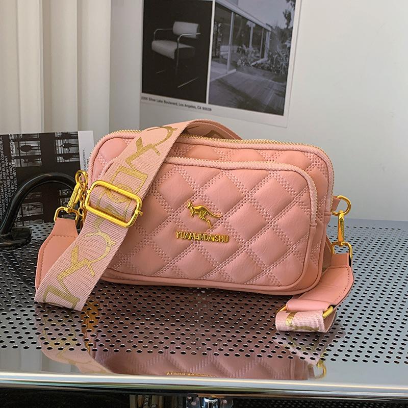 Premium Diamanttasche Damen neue trendige lässige schräge Umhängetasche vielseitige dreilagige Handytasche kleine quadratische Tasche