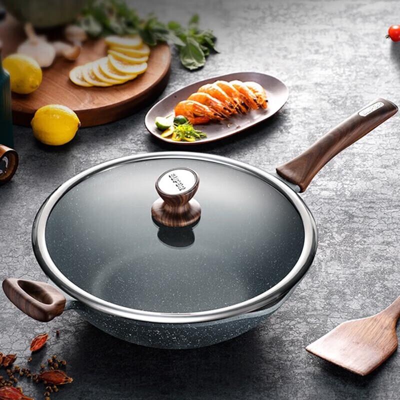 SUPOR Starstone Series 32cm Non-stick Wok with Helper Handle