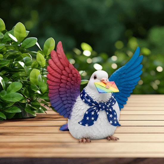 Animal History Resin Ornament American Style Animal Figurine History Themed Patriotic Animal Sculpture for Home Office Desk