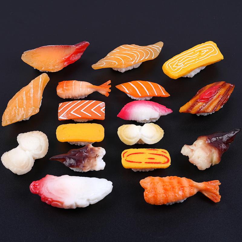 Künstliche Lebensmittel Simulation Zushi Westliche Sushi Rolle Oshizushi Chirashi Temaki Gunkan Maki Nigiri Reis Sashimi Sushi Modell 8 Stk/Lo