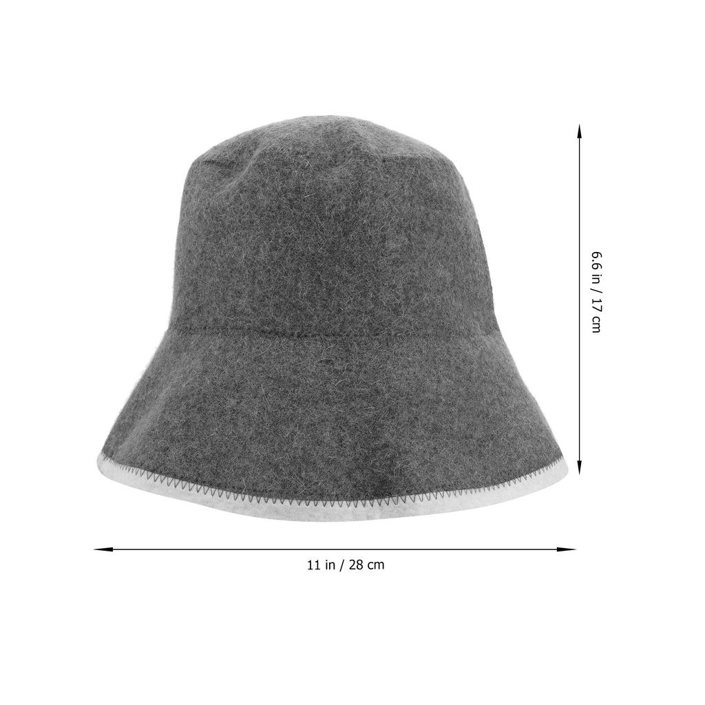 Portable Thick Wool Sauna Hat Water Absorbent Breathable Sauna Cap Lightweight Shower Bath Accessory for Women