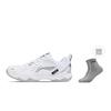 Li Ning Raketenfamilie, Flying Legs Textil, Synthetikleder Dämpfung Rutschfest Niedrig geschnitten Badminton Schuhe Unisex AYTU023-2