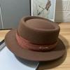 Fashion Versatile French Flat Hat Autumn and Winter New Imitation Wool Hat Women's Outdoor Leisure Trendy Street Shot Top Hat
