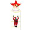 Christmas LED Santa Climbing Stair Lights with Wall Decorations