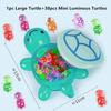 New 1PC Night Glow Large Turtle+Mini Luminous Turtles Figurines Resin Craft Glowing Turtle Storage Ornament Landscape Desktop