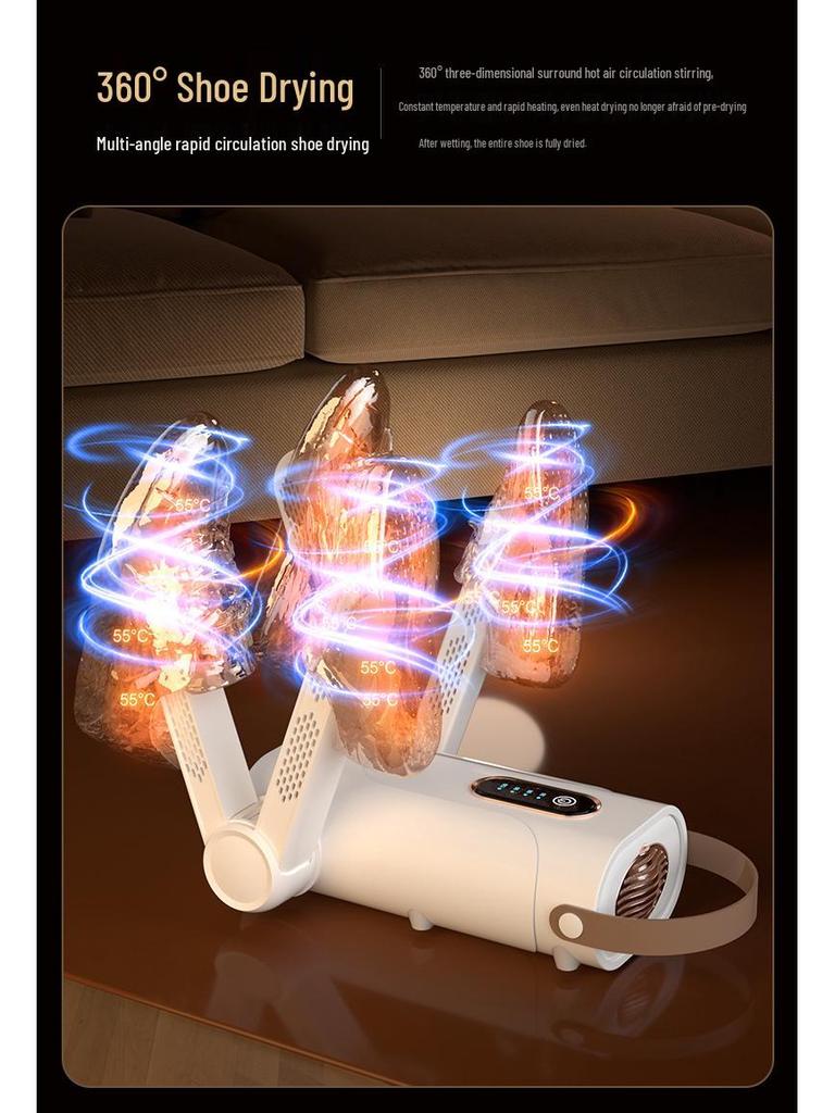 Portable Automatic Shoe Dryer & Deodorizer - Compact, Foldable, Quick-Drying Sterilizer for Home Use