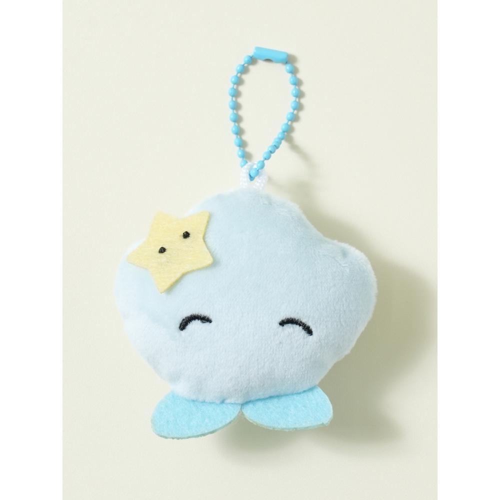 Daiso Summer Gloss Seashell Plush Key Ring