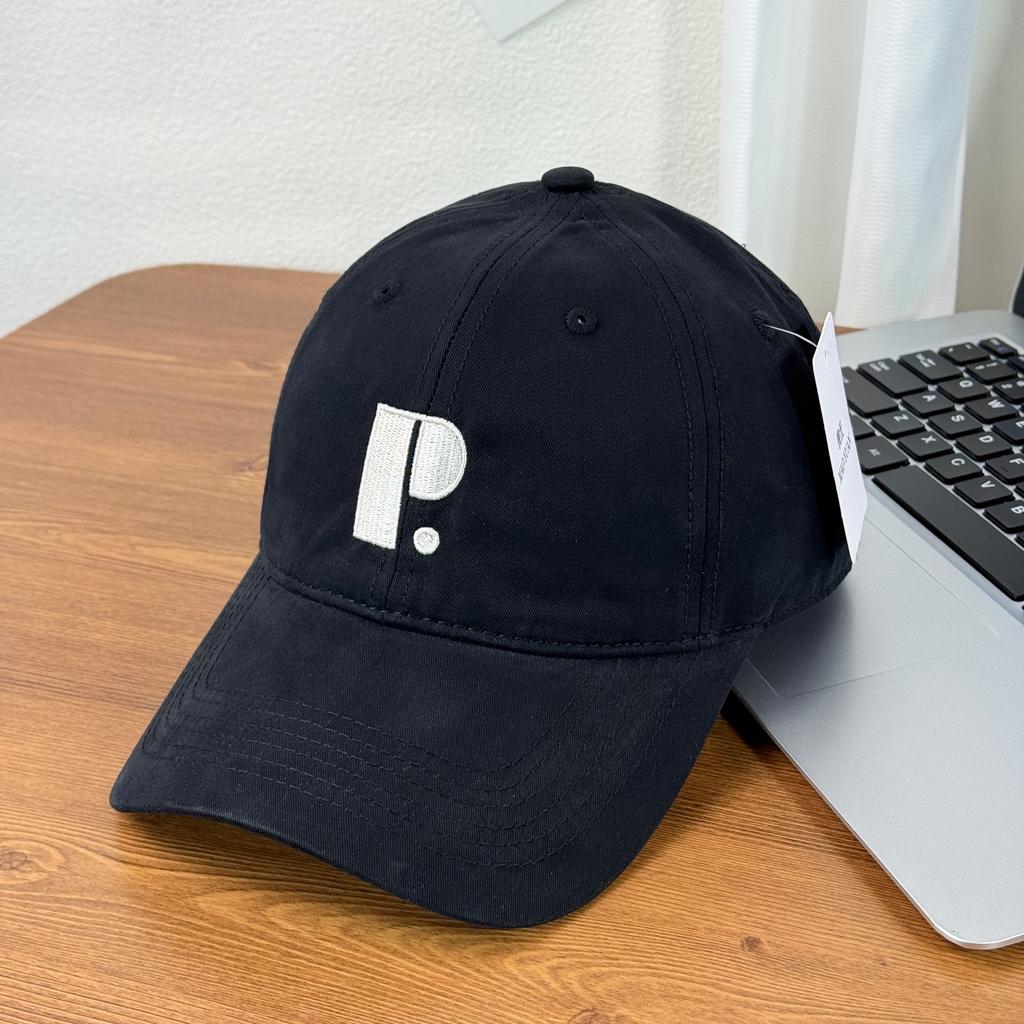 Fashion Hat Korean ins Trend Big Letter P Embroidery Quick Drying Breathable Baseball Cap Soft Top Big Head Face Small Couple Cap