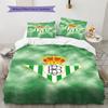 Ensemble de literie à motif Real Betis Balompié Housse de couette Taie d'oreiller Décoration d'intérieur Cadeau (1 housse de couette + 2 taies d'oreiller, sans garniture.)