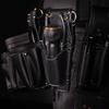 Fujiya Nippers Electric Drill Black Light PU Leather Series & Holder, & Gold, AH-32BG