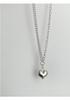 Korean Inspired Sweetheart Double Layer Necklace - Retro Peach Heart Clavicle and Creative Sweater Chain for Women