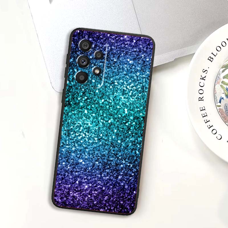Shining creative patterns For Samsung A73 A72 A71 A55 A54 A53 A52 A51 A13 A22 A16 A15 A12 A14 A26 A07 5G Black Phone Case