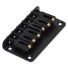 Hardtail Sadelbro 6 Strenger 78mm Sinklegering Kobber Elektrisk Gitar Bro for Erstatning Svart