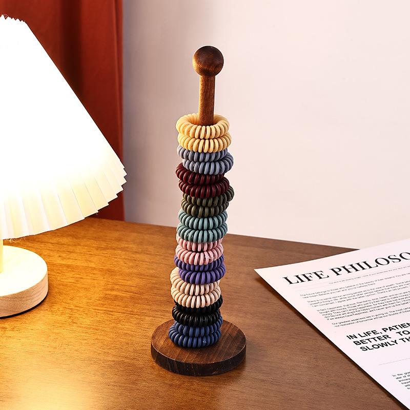 Wooden Hair Band Holder Children Rubber Band Hair Rope Bracelet Storage Rack Display Shelf For Watches Bracelets Scrunchies