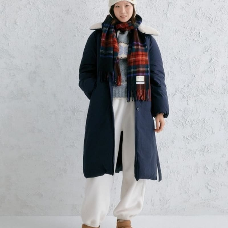 Écharpe à carreaux mélangée laine cachemire DEPOUND - mix