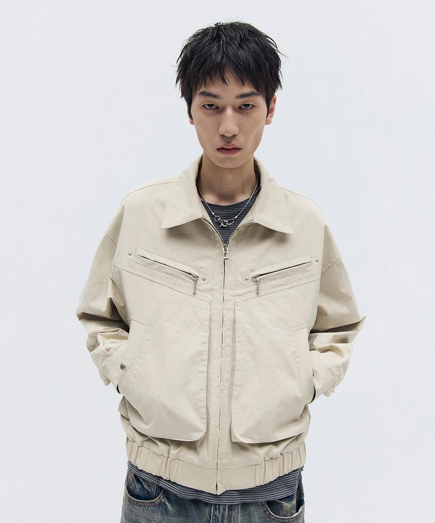 Maison Mined Overlayed Pocket Blouson Beige