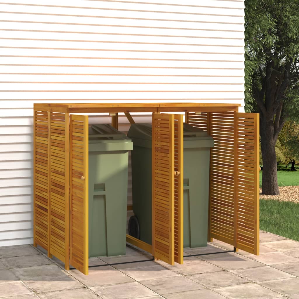 Vidaxl Cover For 2 Bins, 140X89X117 Cm, Acacia Wood