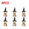 5-20PCS Halloween LED Flashing Light Hanging Ghost Halloween Party Dress Up Glowing Wizard Hat Lamp Horror Props Home Bar Decor