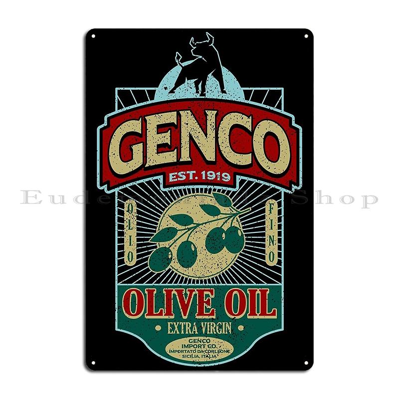The Godfather Genco Olive Oil Godfather Metal Sign Club designer Designing Home Club Tin Sign Poster 20x30cm(7.8x11.8inch)