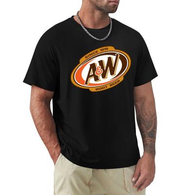 חולצת טי עם לוגו Aw Root Beer, חולצת טי קיץ לספורט, מתייבשת במהירות