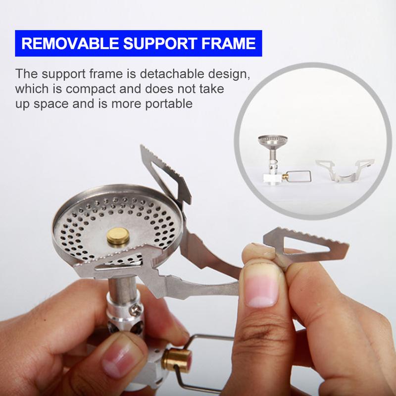 Widesea Camping Gas Burner Backpack Stove Cylinder Portable Supplies Stove Outdoor Travel Gear Cookware Equipment Accessories