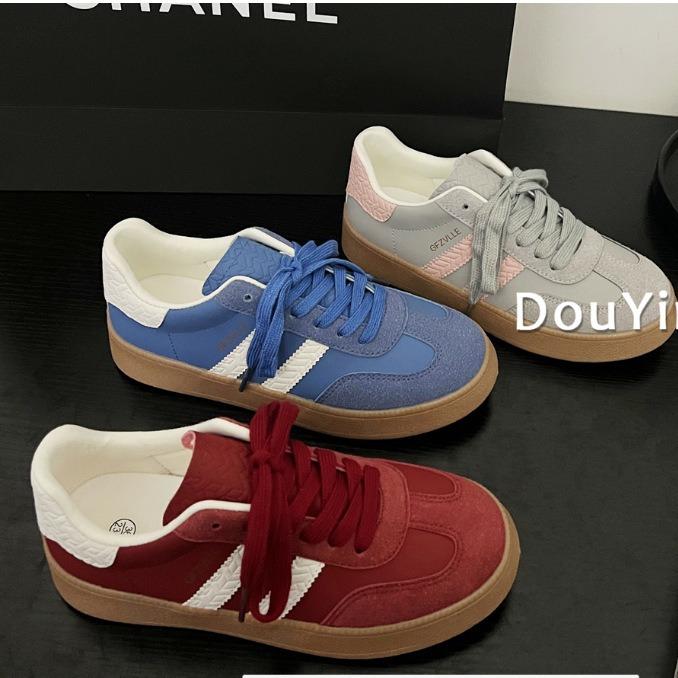 

2025 new flat-bottomed sports shoes casual trend women s shoes foreign trade explosion 6389 40 серый