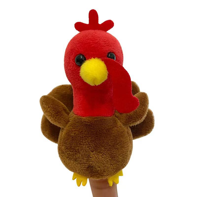9cm Cartoon Animal Plush Finger Puppet Insect Zoo Animal Interactive Plushie Tell Story Butterfly Bee Dragonfly Ant Panda Hippo