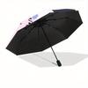 1pc My Melody and Kurome Cinnamoroll Automatic Opening and Closing Umbrella, Lightweight 3-Fold, With Cute Cartoon Characters, Suitable for Home, Outd