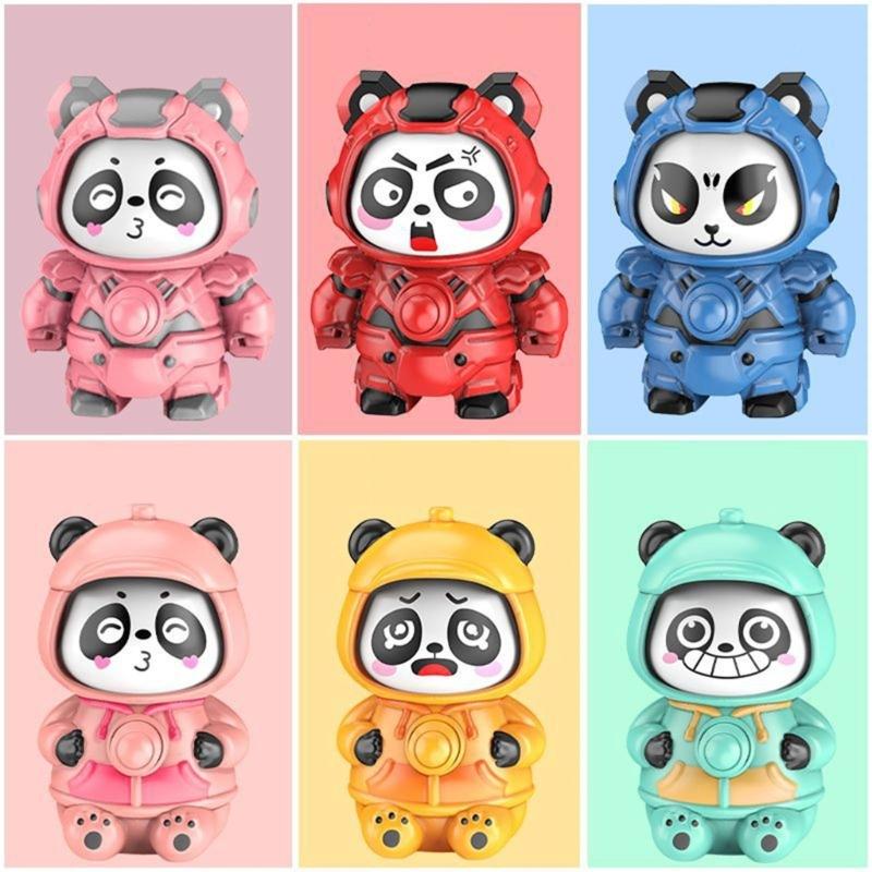 Lovely Panda Face Changing Doll Keychain Charm Fun And Eye Catching Designs Keyrings Accessory For All Ages