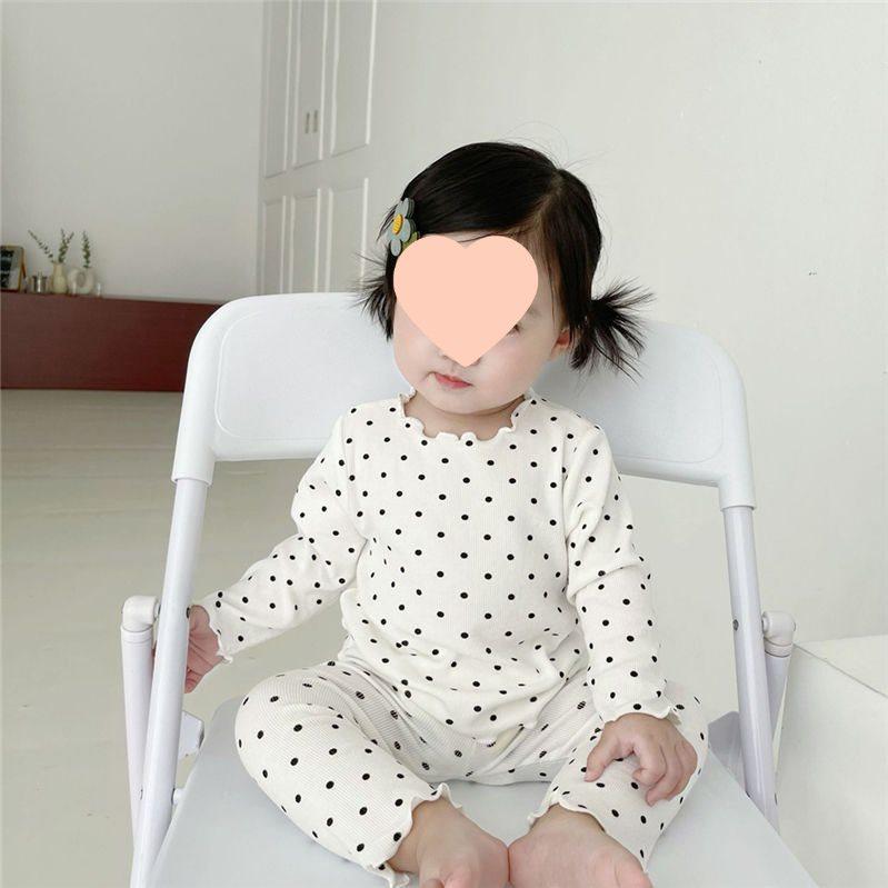 Girls' Polka Dot Summer Pajama Set - Toddler Two-Piece Air Conditioning Home Wear