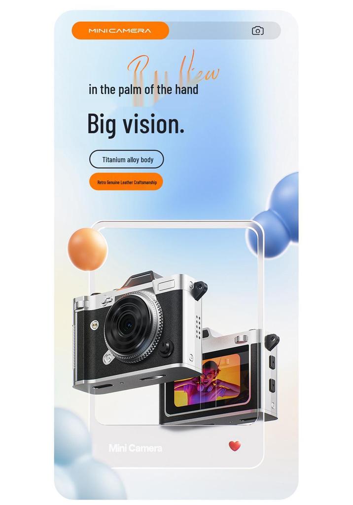 Mini Zinc Alloy Retro Digital Camera - HD Photos & Videos for Students